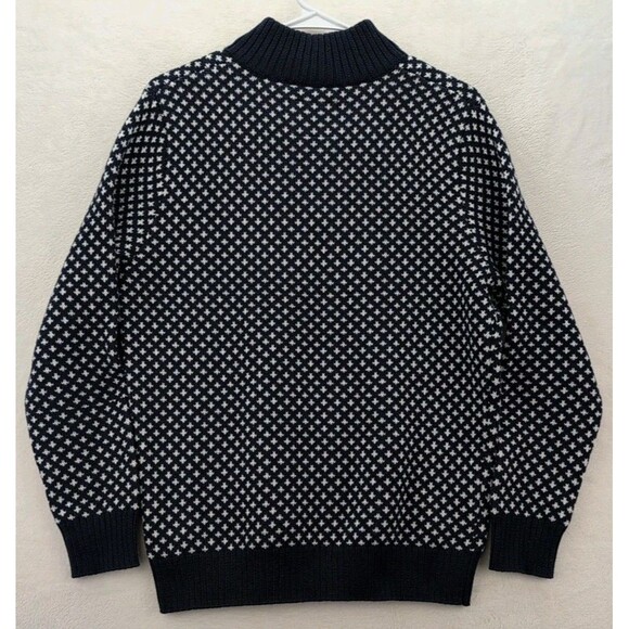 Long Wharf Supply Co Edgartown SeaWell Quarter Zip Navy Blue Sweater NWT Small - Picture 14 of 15